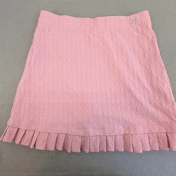 J McLaughlin Skort Lot 2 S Pleated Hem Stretch Golf Tennis Skirt Pink + White - Picture 12 of 16